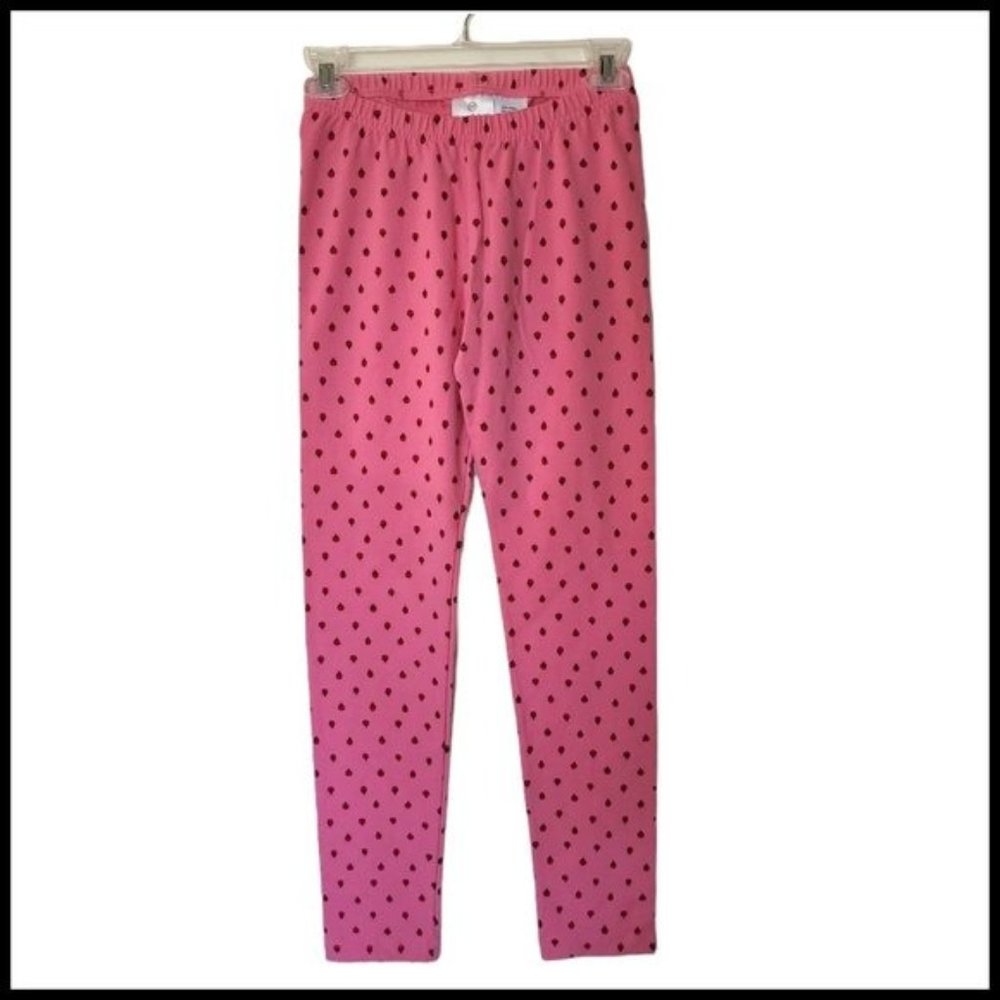 Hanna Andersson Pink Strawberry Leggings size 150 size 12 Years Girls